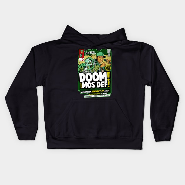 mf doom mosdef Kids Hoodie by matilda cloud